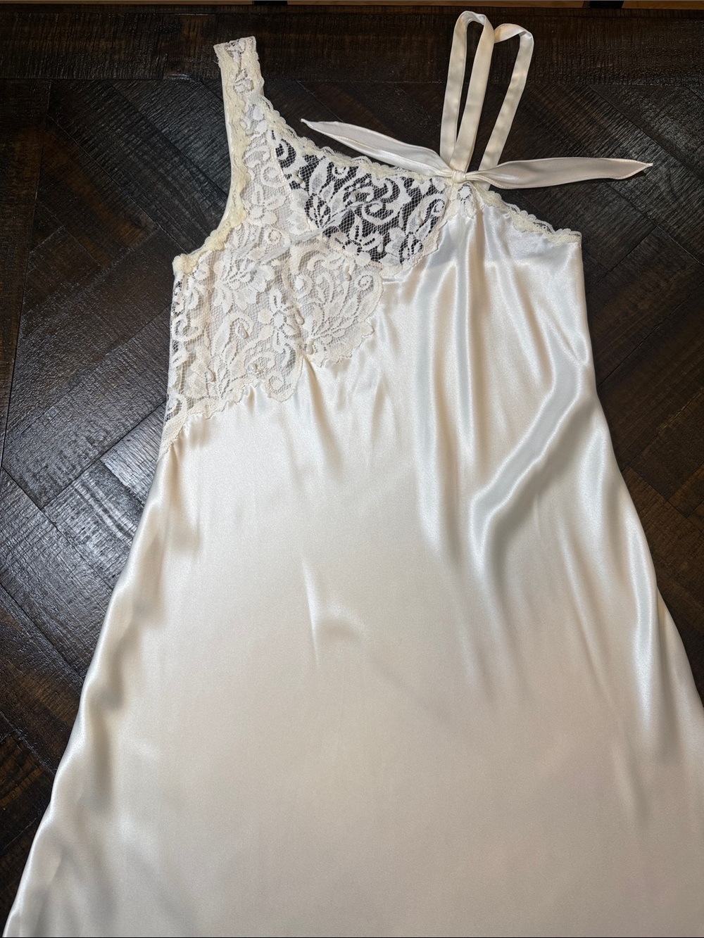 Vintage Victoria’s Secret Gold Label Ivory Lace Maxi Slip Dress Bridal - Picture 5 of 10